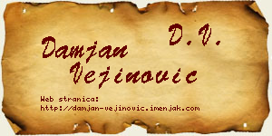 Damjan Vejinović vizit kartica